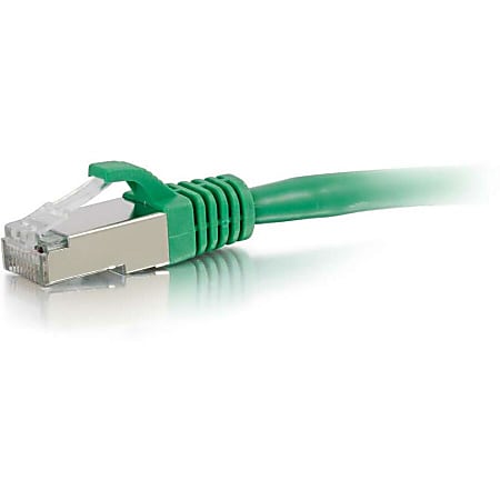 C2G 6ft Cat6 Ethernet Cable - Snagless Shielded (STP) - Green - 6 ft Category 6 Network Cable for Network Device - First End: 1 x RJ-45 Male Network - Second End: 1 x RJ-45 Male Network - Patch Cable - Shielding - Gold, Nickel Plated Connector - Green