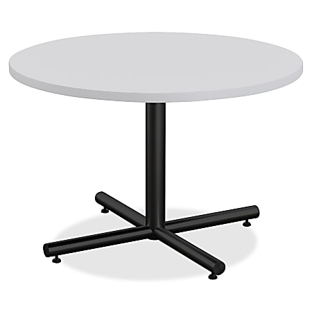 Lorell Hospitality Round Table Top 42 W Light Gray Office Depot