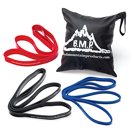 Black Mountain Products Strength-Resistance Exercise Loop Band Set, Pack Of 3