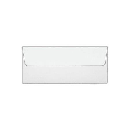 LUX #10 Foil-Lined Square-Flap Envelopes, Peel & Press Closure, White/Red, Pack Of 50