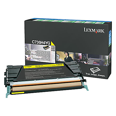Lexmark™ C736H4YG High-Yield Yellow Toner Cartridge