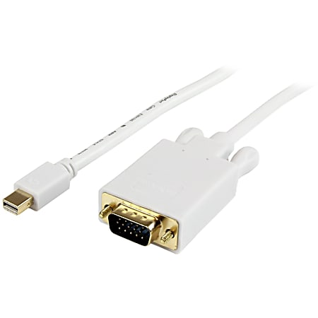 StarTech.com 15 ft Mini DisplayPort„¢ to VGA Adapter Converter Cable - mDP to VGA 1920x1200 - White