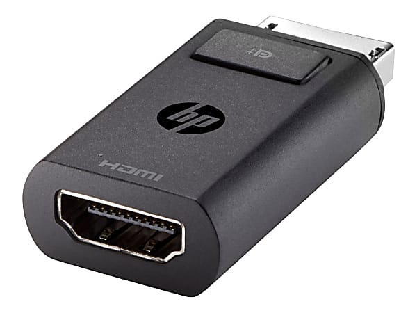 HP DisplayPort To HDMI 1.4 Adapter - 1 x HDMI HDMI 1.4 Digital Audio/Video Female - 1 x DisplayPort Digital Audio/Video Male