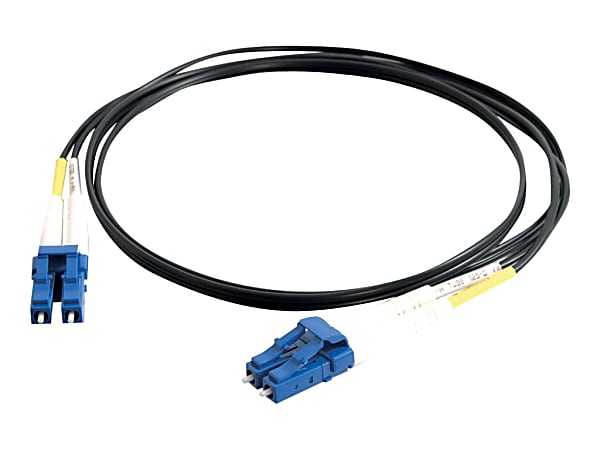 C2G 1m LC-LC 9/125 Duplex Single Mode OS2 Fiber Cable - Black - 3ft - Patch cable - LC single-mode (M) to LC singl - 33360