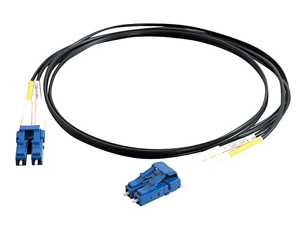 C2G 1m LC-LC 9/125 Duplex Single Mode OS2 Fiber Cable - Black - 3ft - Patch cable - LC single-mode (M) to LC single-mode (M) - 1 m - fiber optic - duplex - 9 / 125 micron - OS2 - black