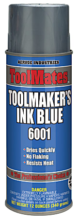 Crown Toolmaker's Ink, 12 Oz, Blue, Pack Of 12
