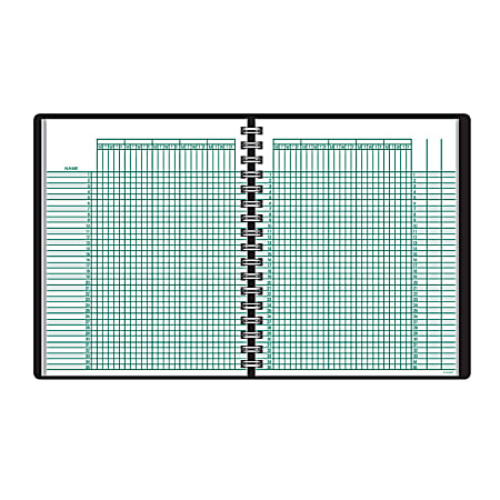 AT-A-GLANCE® Undated Class Record Book, 8 1/4" x 10 7/8", Black