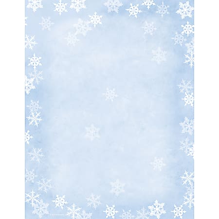 Great Papers Holiday Themed Letterhead Paper Winter Flakes 8.5 x
