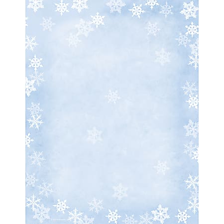 Great Papers! Winter Flakes Holiday Letterhead, 8.5" x 11", Inkjet and Laser Printer Compatible, 80 count