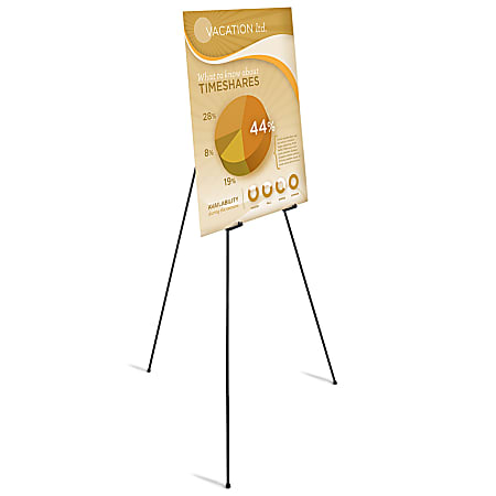 Quill Brand® Tri-Lite Display Easel, Black Steel (28220US/50449US