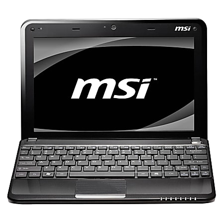 MSI™ L1350D-1672US Netbook Computer With 10" LCD Screen & Intel® Atom™ N455 Processor, Black