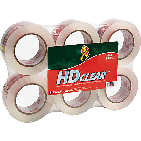 Duck HD Clear Heavy Duty Packaging Tape 1 78 x 109.4 Yd. Crystal Clear ...