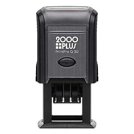 Custom 2000 Plus® PrintPro™ Self-Inking Date Stamp, Light Duty, Q30D/Square, 1-1/8" x 1-1/8", 1-Color