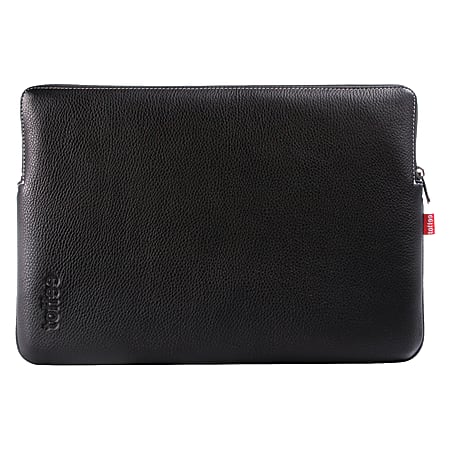 Toffee Leather Sleeve For 11" Laptops, Black