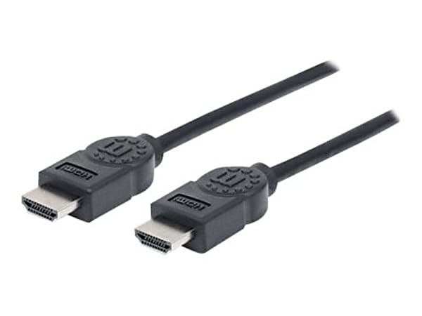 Manhattan HDMI Cable, 4K@30Hz (High Speed), 1.8m, Male to Male, Black