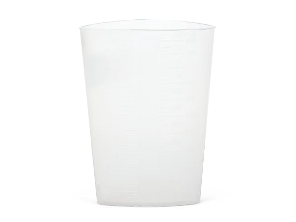 Medline Graduated Triangular Intake/Output Containers, 1 Qt, Translucent, Pack Of 200