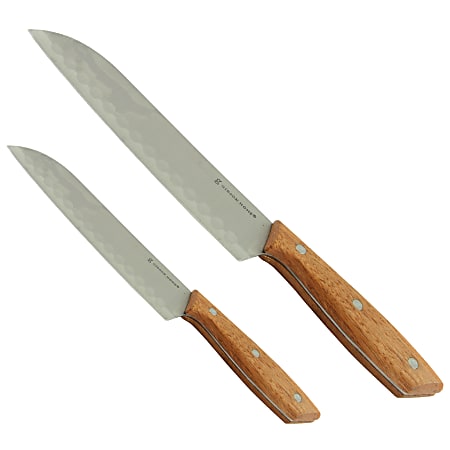 Gibson Home Seward 2-Piece Stainless-Steel Santoku Knife Set