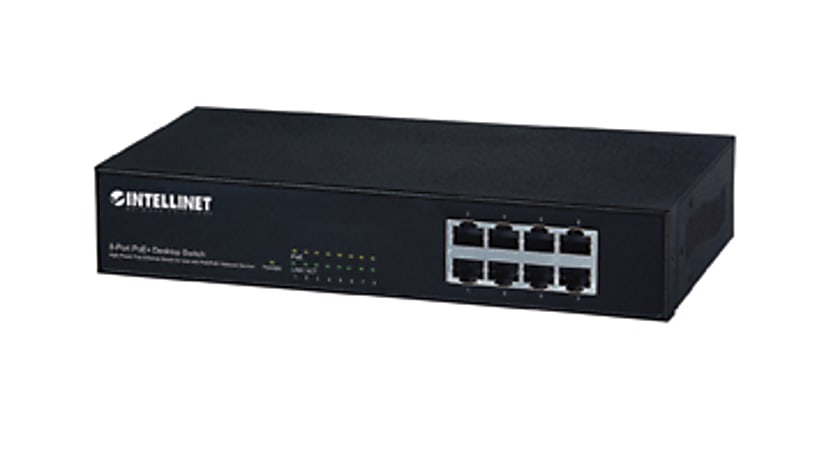 Intellinet Network 560764 8-Port Fast Ethernet PoE+ Switch