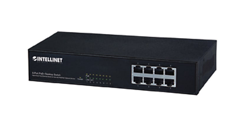 Intellinet® 8-Port Fast Ethernet PoE+ Switch, 560764