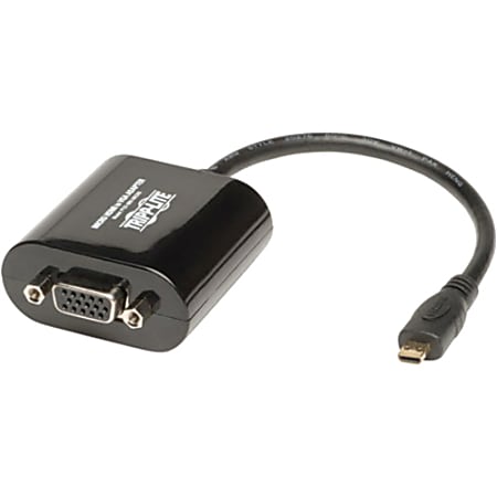 Tripp Lite Micro HDMI to VGA Adapter Converter with Audio for Smartphone / Tablet / Ultrabook - 1920x1200, 1080P"