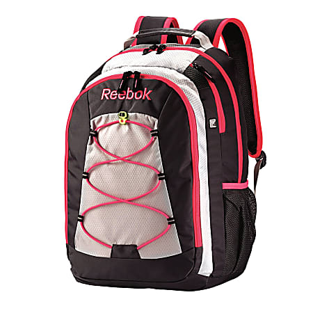 Reebok Backpack For Laptop, Keanan, Gray/Pink