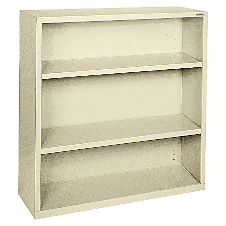 Lorell® Fortress Series Steel Modular Shelving Bookcase, 3-Shelf, 42"H x 34-1/2"W x 13"D, Putty