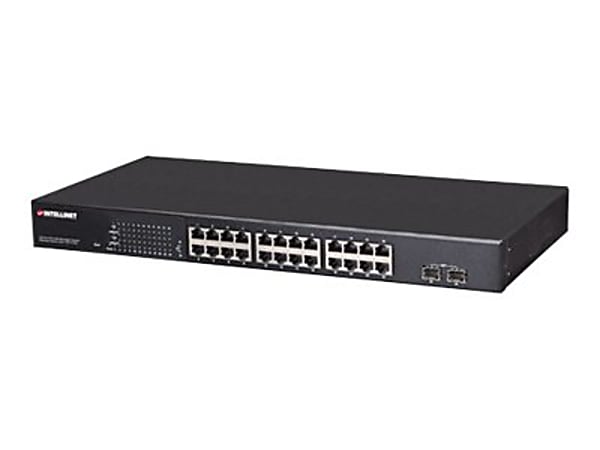 24-Port Gigabit Ethernet Switch with 2 SFP Ports