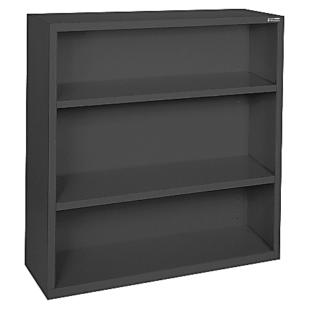 Lorell® Fortress Series Steel Modular Shelving Bookcase, 3-Shelf, 42"H x 34-1/2"W x 13"D, Black