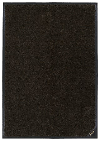 M+A Matting Plush™ Floor Mat, 4' x 8', Black/Brown