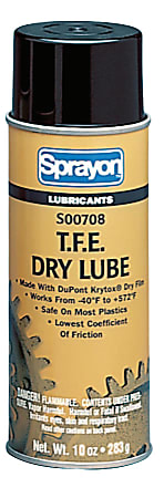 Sprayon® T.F.E. Dry Lube, 10 Oz, Case Of 12 Cans
