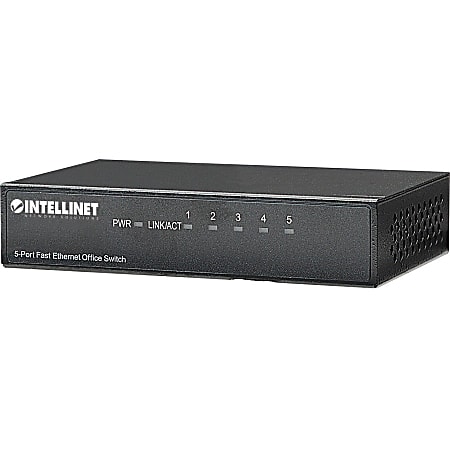 Intellinet 5-Port 10/100 Desktop Switch, Metal Housing