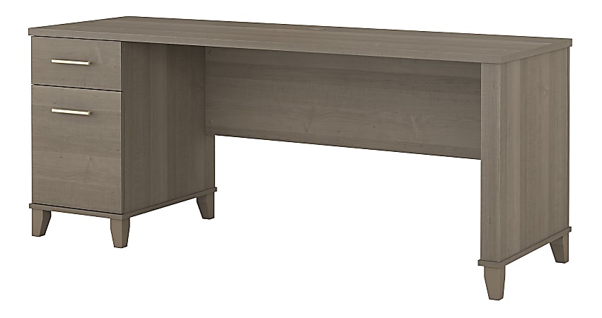 Bush Furniture Somerset Office 72"W Computer Desk With Drawers, Ash Gray, Standard Delivery