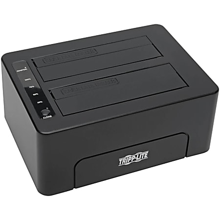 Tripp Lite USB 3.0 SuperSpeed to Dual SATA External Hard Drive Docking Station with Cloning for 2.5 in./3.5 in. HDD - for 2.5in or 3.5in HDD