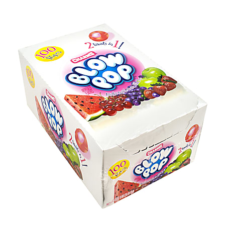 Charms Assorted Blow Pops, Pack Of 100