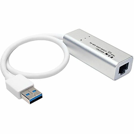 Eaton Tripp Lite Series USB 3.0 SuperSpeed to Gigabit Ethernet NIC Network Adapter RJ45 10/100/1000 Aluminum White - U336000GBAL