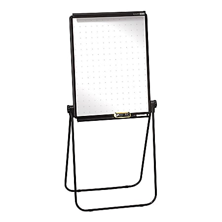 Quartet® Ultimate Total Erase Non-Magnetic Dry-Erase Whiteboard Easel, 26" x 34", Metal Frame With Black Finish