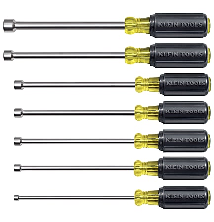Klein Tools 409-647M 7-Piece Long Cushion-Grip Nut Driver Set