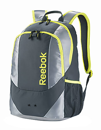 Reebok Backpack For Laptop, Kell, Gray/Yellow