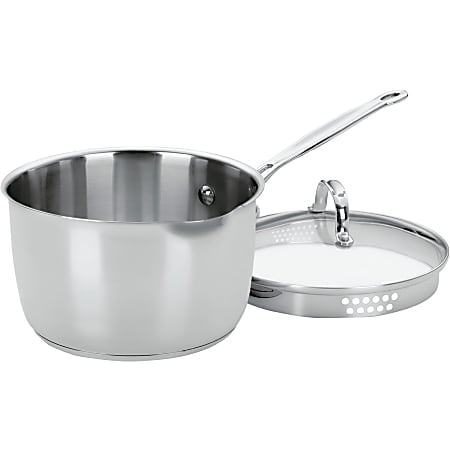 Cuisinart™ Chef’s Classic Cook And Pour Saucepan With Cover, 3-Quart, Silver
