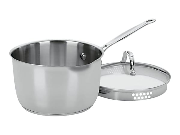 Cuisinart™ Chef’s Classic Cook And Pour Saucepan With Cover, 3-Quart, Silver