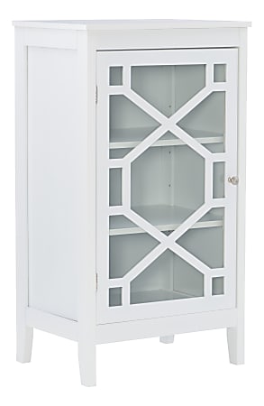 Linon Home Decor Products Wyatt 20"W 1-Door Small Cabinet, White
