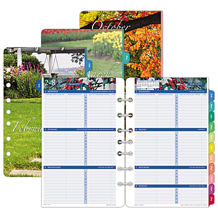 Day-Timer® 90% Recycled Garden Path Planner Refill, 5 1/2" x 8 1/2", 2 Pages Per Week, January-December 2017