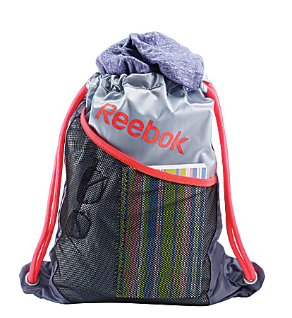 Reebok Cinch Sak Gym Pack GrayPink - Office Depot