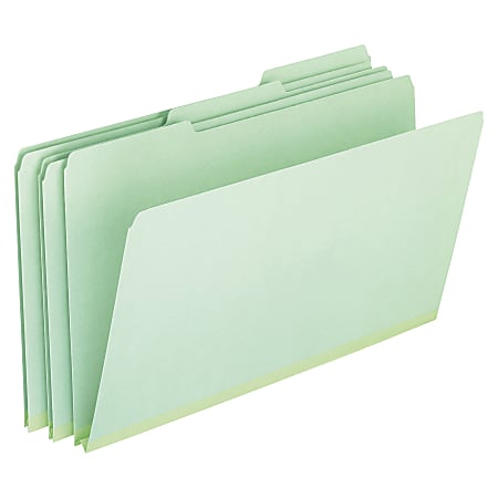 Pendaflex® Pressboard Expanding File Folders, 1" Expansion, Legal Size, Light Green, Box Of 25