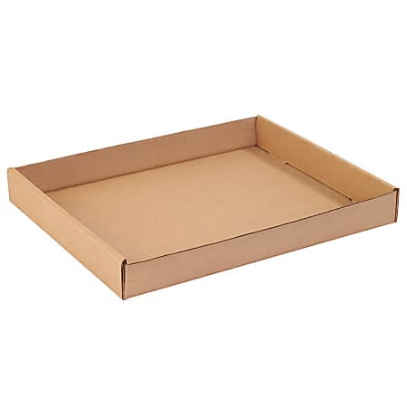Partners Brand Corrugated Trays, 1 3/4"H x 12"W x 15"D, Kraft, Pack Of 50