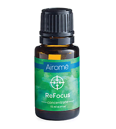 Airome Essential Oils, Refocus Blend, 0.5 Fl Oz, Pack Of 2 Bottles
