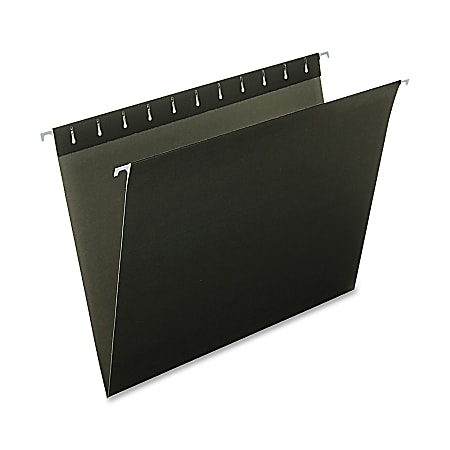 Pendaflex Oxford Color 1/5 Cut Hanging Folders, Letter Size, Black, Box Of 25