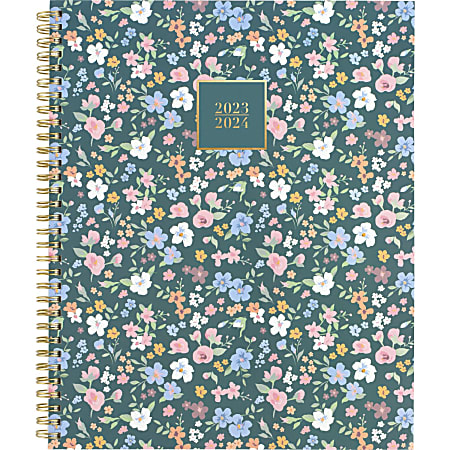 2023-2024 Cambridge® Pippa Academic Weekly/Monthly Planner, 8-1/2" x 11", Floral, July 2023 To June 2024, 1668-905A