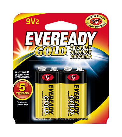 Eveready® Gold Alkaline 9-Volt Batteries, Pack Of 2