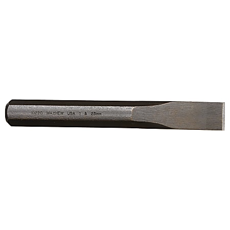 Cold Chisels, 8 in Long, 1 in Cut, Black Oxide, 6 per box
